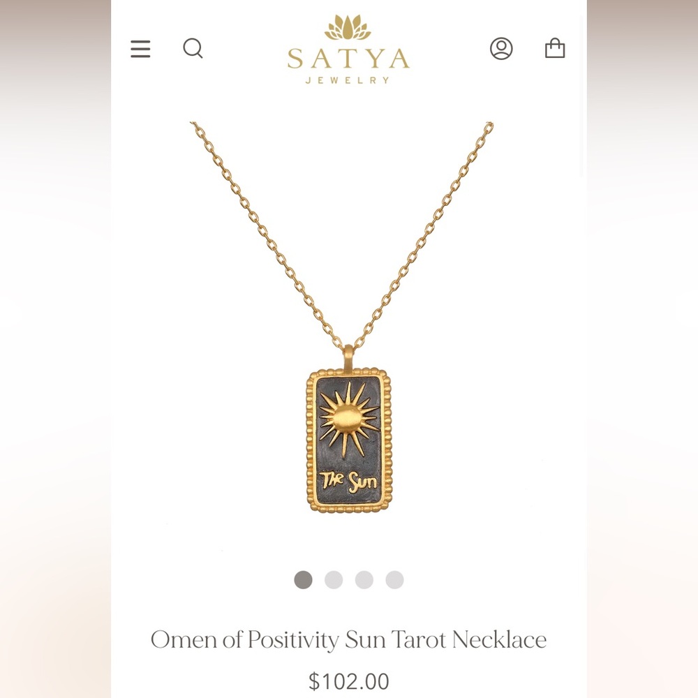 Satya Jewelry Omen of Positivity Sun Tarot Necklace